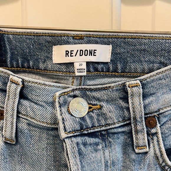 Re/Done 90s High-rise raw hem in light dusk destroy - Picture 2 of 6